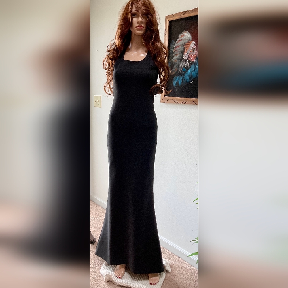 Elizabeth & James Stunning Formal Black Maxi Dress Excellent Condition - Picture 2 of 10